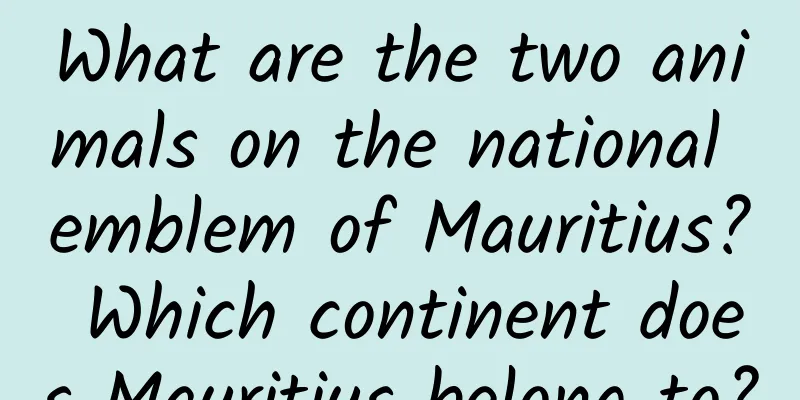 What are the two animals on the national emblem of Mauritius? Which continent does Mauritius belong to?