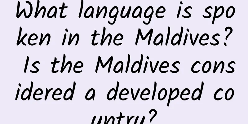 What language is spoken in the Maldives? Is the Maldives considered a developed country?
