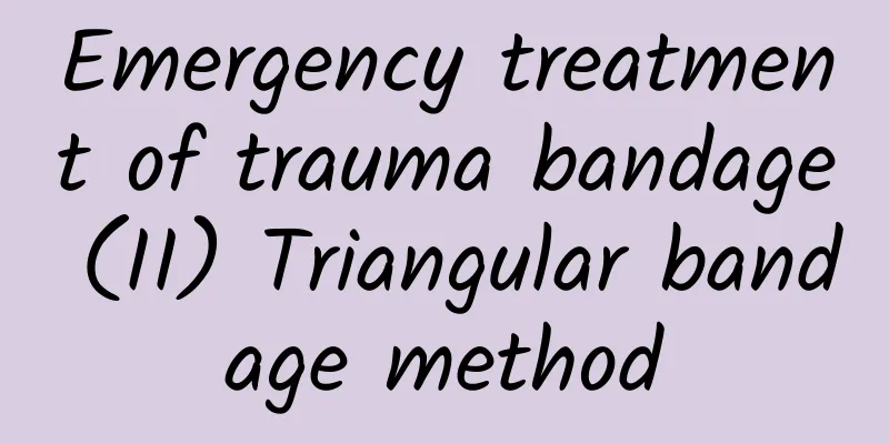 Emergency treatment of trauma bandage (II) Triangular bandage method