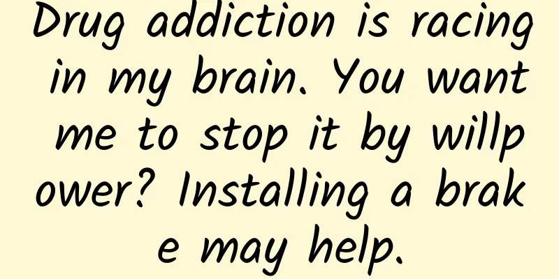 Drug addiction is racing in my brain. You want me to stop it by willpower? Installing a brake may help.
