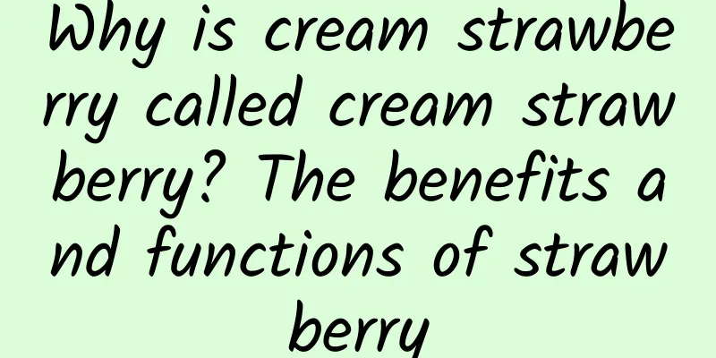 Why is cream strawberry called cream strawberry? The benefits and functions of strawberry