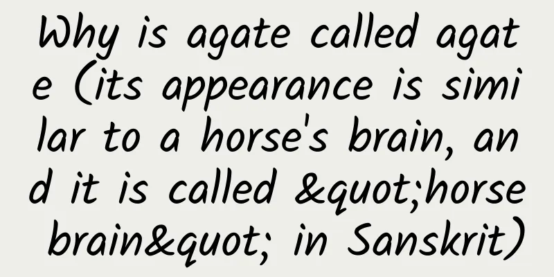 Why is agate called agate (its appearance is similar to a horse's brain, and it is called "horse brain" in Sanskrit)