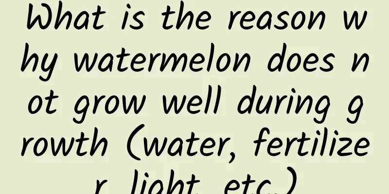 What is the reason why watermelon does not grow well during growth (water, fertilizer, light, etc.)