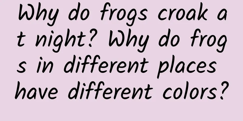 Why do frogs croak at night? Why do frogs in different places have different colors?
