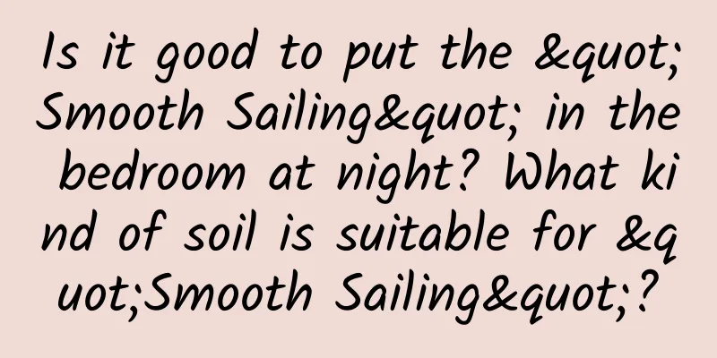 Is it good to put the "Smooth Sailing" in the bedroom at night? What kind of soil is suitable for "Smooth Sailing"?