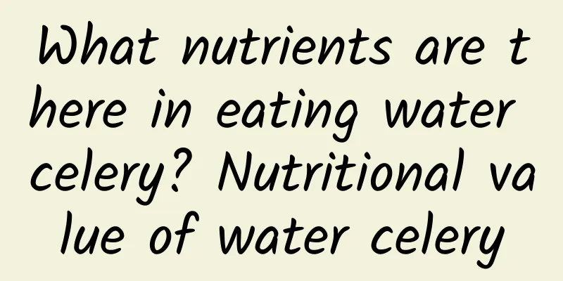 What nutrients are there in eating water celery? Nutritional value of water celery
