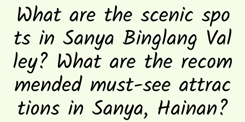 What are the scenic spots in Sanya Binglang Valley? What are the recommended must-see attractions in Sanya, Hainan?