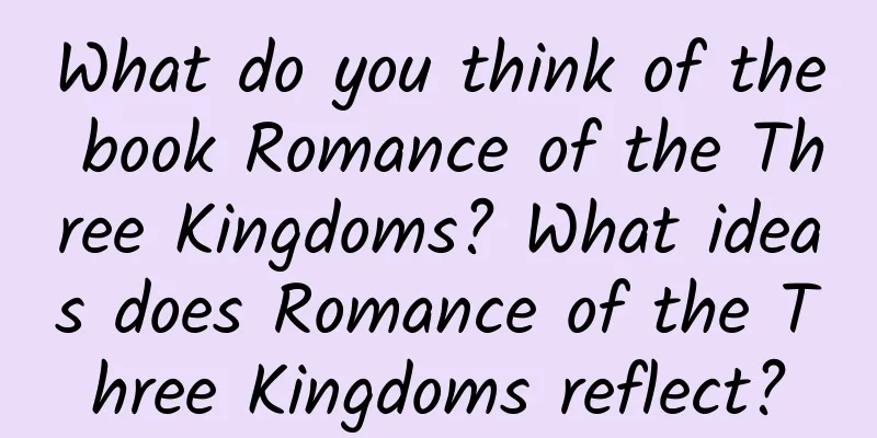 What do you think of the book Romance of the Three Kingdoms? What ideas does Romance of the Three Kingdoms reflect?