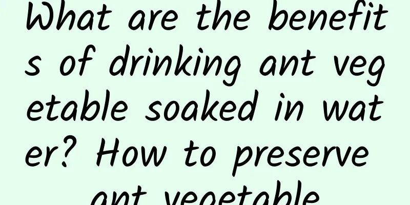 What are the benefits of drinking ant vegetable soaked in water? How to preserve ant vegetable