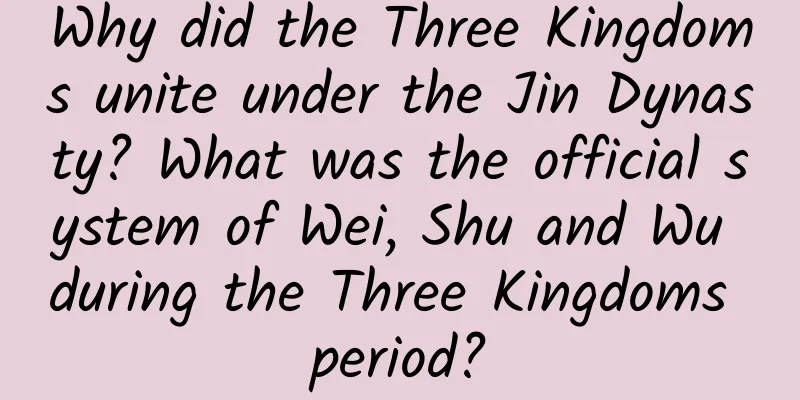 Why did the Three Kingdoms unite under the Jin Dynasty? What was the official system of Wei, Shu and Wu during the Three Kingdoms period?