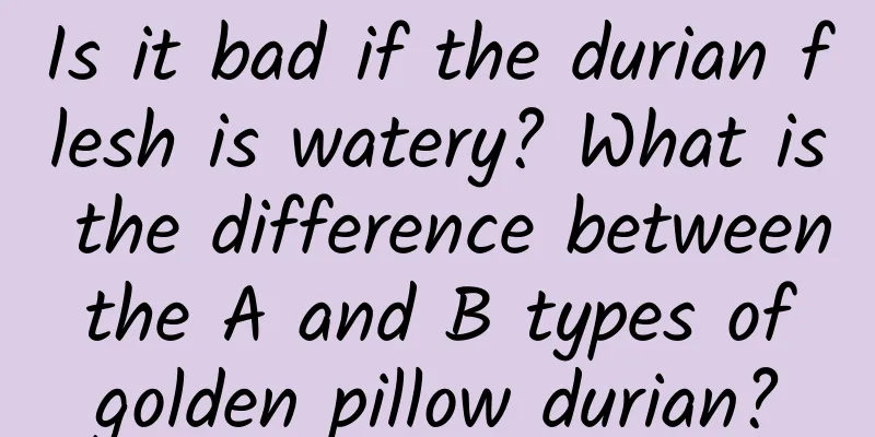 Is it bad if the durian flesh is watery? What is the difference between the A and B types of golden pillow durian?