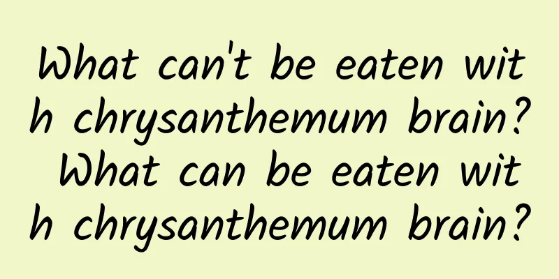 What can't be eaten with chrysanthemum brain? What can be eaten with chrysanthemum brain?