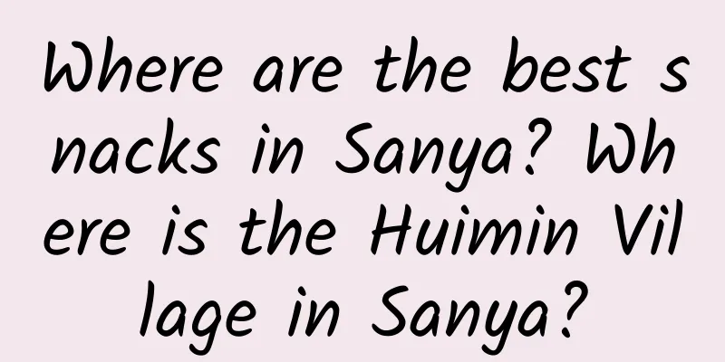 Where are the best snacks in Sanya? Where is the Huimin Village in Sanya?