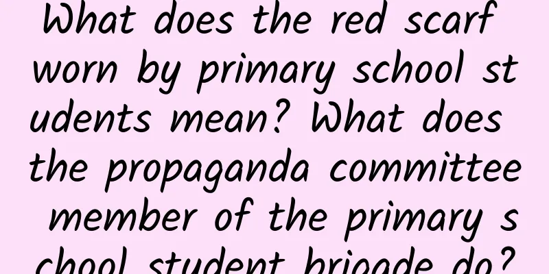 What does the red scarf worn by primary school students mean? What does the propaganda committee member of the primary school student brigade do?