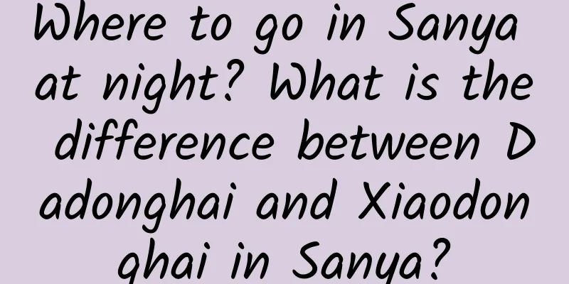 Where to go in Sanya at night? What is the difference between Dadonghai and Xiaodonghai in Sanya?