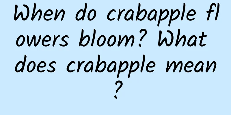 When do crabapple flowers bloom? What does crabapple mean?