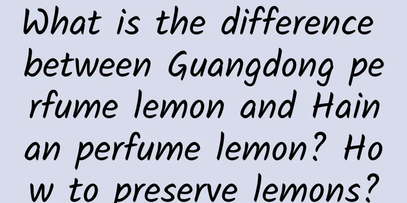 What is the difference between Guangdong perfume lemon and Hainan perfume lemon? How to preserve lemons?