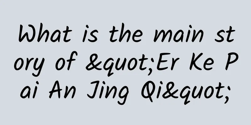 What is the main story of "Er Ke Pai An Jing Qi"