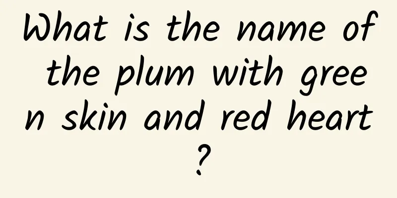 What is the name of the plum with green skin and red heart?