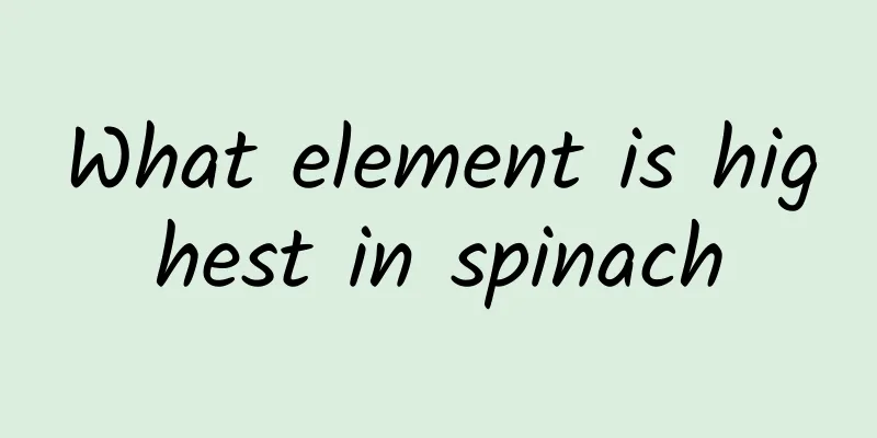 What element is highest in spinach