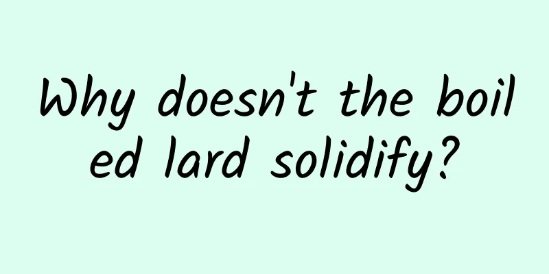 Why doesn't the boiled lard solidify?