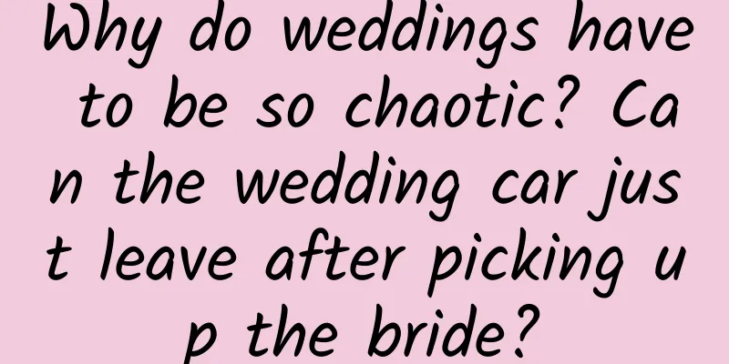Why do weddings have to be so chaotic? Can the wedding car just leave after picking up the bride?
