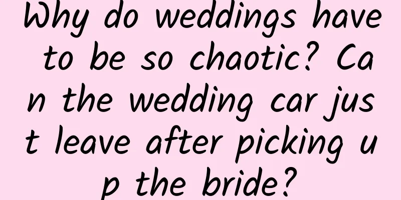 Why do weddings have to be so chaotic? Can the wedding car just leave after picking up the bride?
