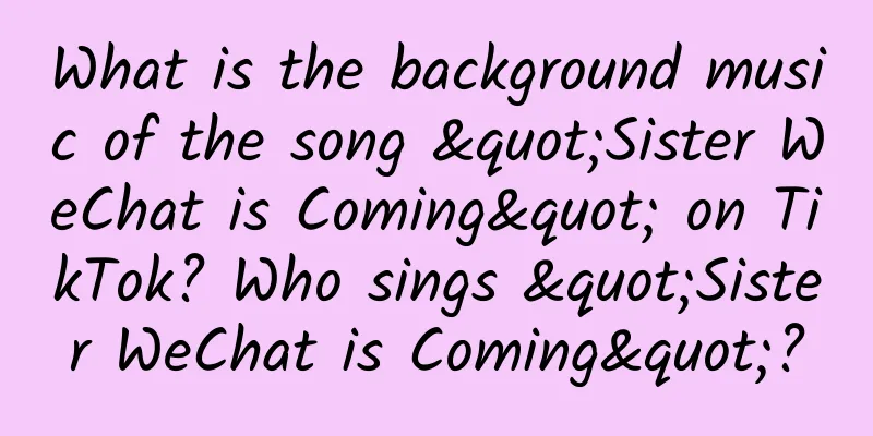 What is the background music of the song "Sister WeChat is Coming" on TikTok? Who sings "Sister WeChat is Coming"?