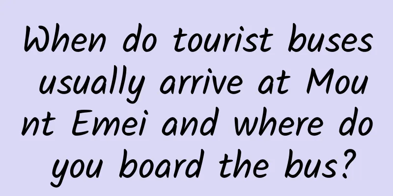 When do tourist buses usually arrive at Mount Emei and where do you board the bus?