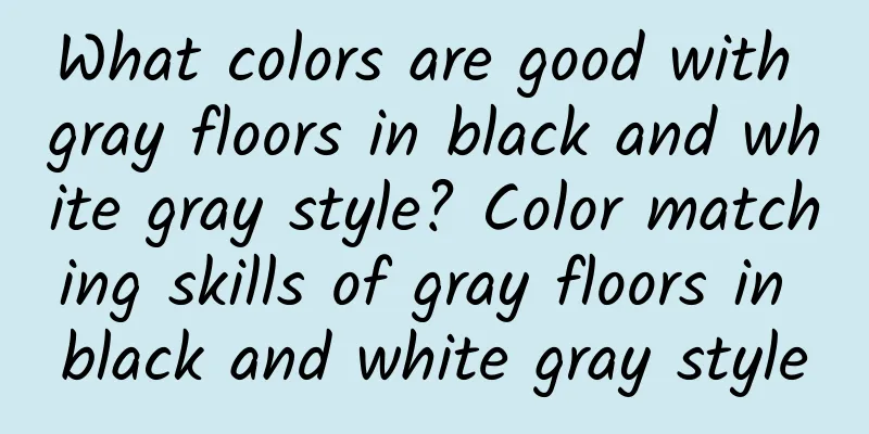 What colors are good with gray floors in black and white gray style? Color matching skills of gray floors in black and white gray style