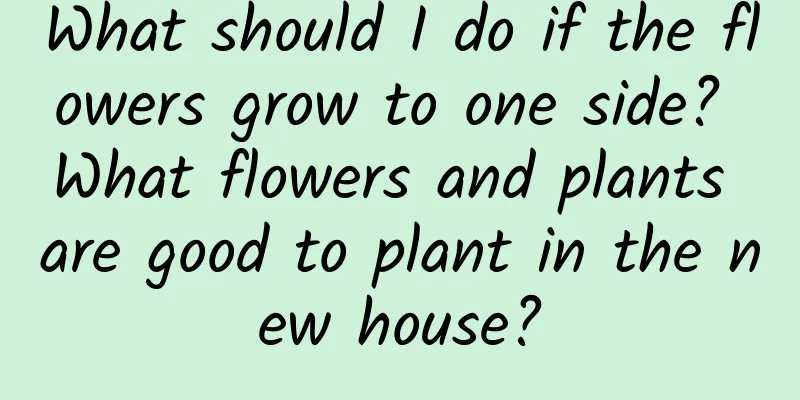 What should I do if the flowers grow to one side? What flowers and plants are good to plant in the new house?