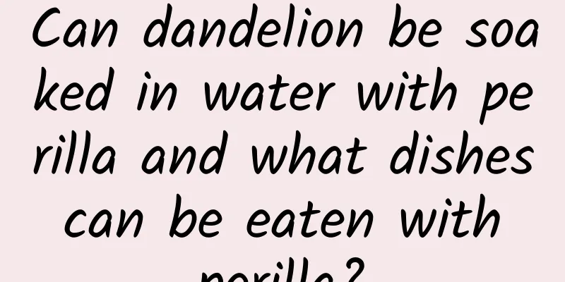 Can dandelion be soaked in water with perilla and what dishes can be eaten with perilla?