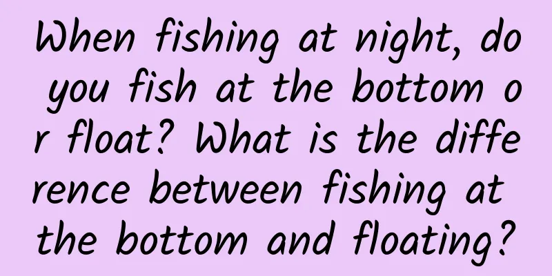 When fishing at night, do you fish at the bottom or float? What is the difference between fishing at the bottom and floating?