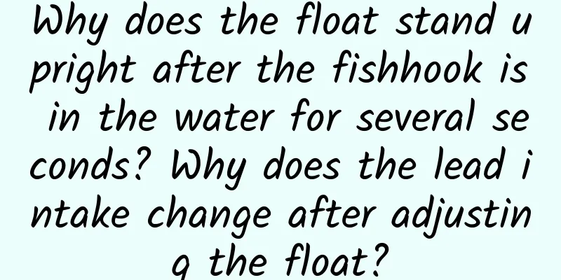 Why does the float stand upright after the fishhook is in the water for several seconds? Why does the lead intake change after adjusting the float?