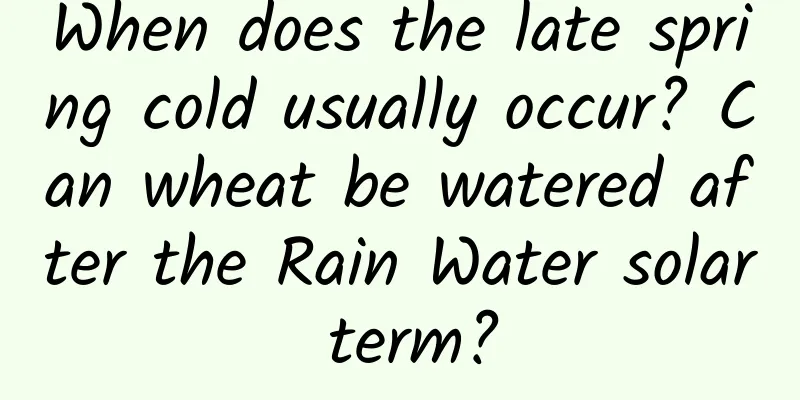 When does the late spring cold usually occur? Can wheat be watered after the Rain Water solar term?