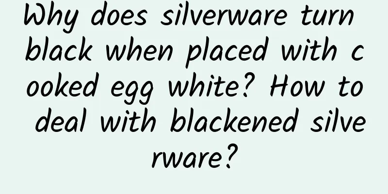 Why does silverware turn black when placed with cooked egg white? How to deal with blackened silverware?