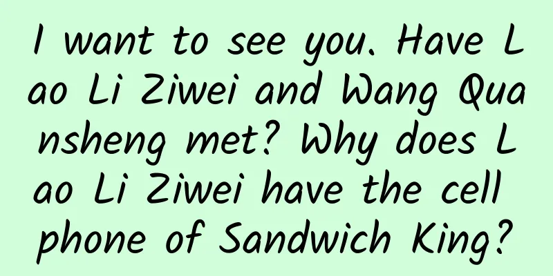 I want to see you. Have Lao Li Ziwei and Wang Quansheng met? Why does Lao Li Ziwei have the cell phone of Sandwich King?