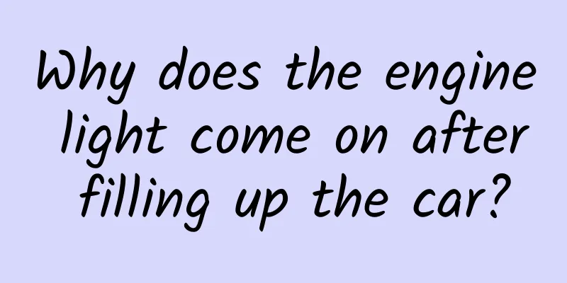 Why does the engine light come on after filling up the car?