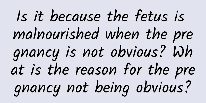 Is it because the fetus is malnourished when the pregnancy is not obvious? What is the reason for the pregnancy not being obvious?