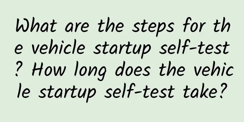 What are the steps for the vehicle startup self-test? How long does the vehicle startup self-test take?