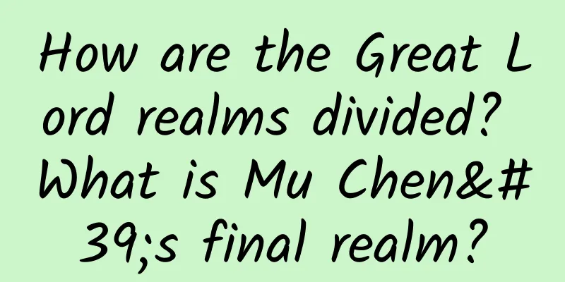How are the Great Lord realms divided? What is Mu Chen's final realm?