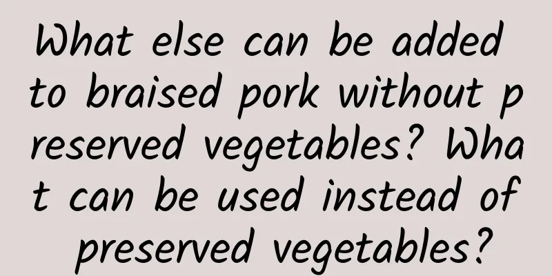 What else can be added to braised pork without preserved vegetables? What can be used instead of preserved vegetables?