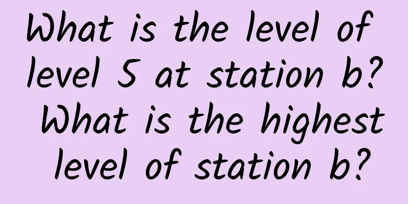 What is the level of level 5 at station b? What is the highest level of station b?
