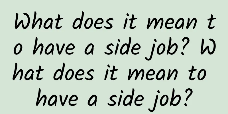 What does it mean to have a side job? What does it mean to have a side job?
