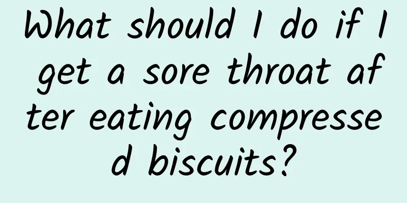 What should I do if I get a sore throat after eating compressed biscuits?