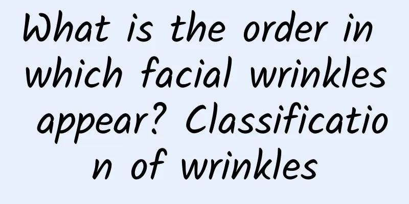 What is the order in which facial wrinkles appear? Classification of wrinkles