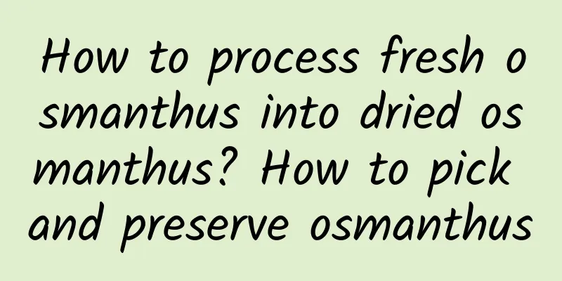 How to process fresh osmanthus into dried osmanthus? How to pick and preserve osmanthus