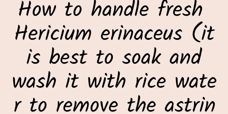How to handle fresh Hericium erinaceus (it is best to soak and wash it with rice water to remove the astringency)