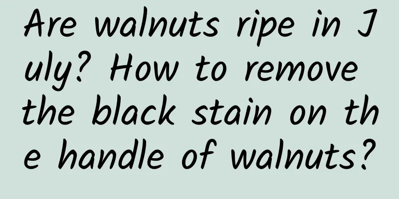 Are walnuts ripe in July? How to remove the black stain on the handle of walnuts?