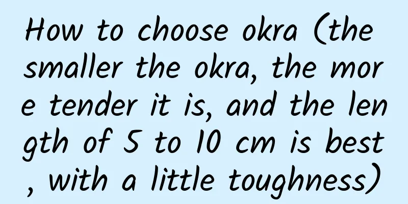 How to choose okra (the smaller the okra, the more tender it is, and the length of 5 to 10 cm is best, with a little toughness)